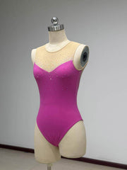 Moryavelle Crystal Mesh High-Rise Leotard