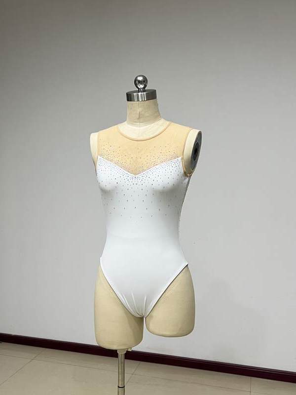 Moryavelle Crystal Mesh High-Rise Leotard