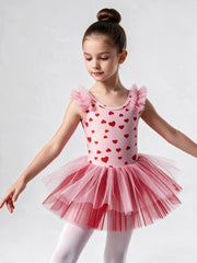 Brelis Heart Print Tutu Dress