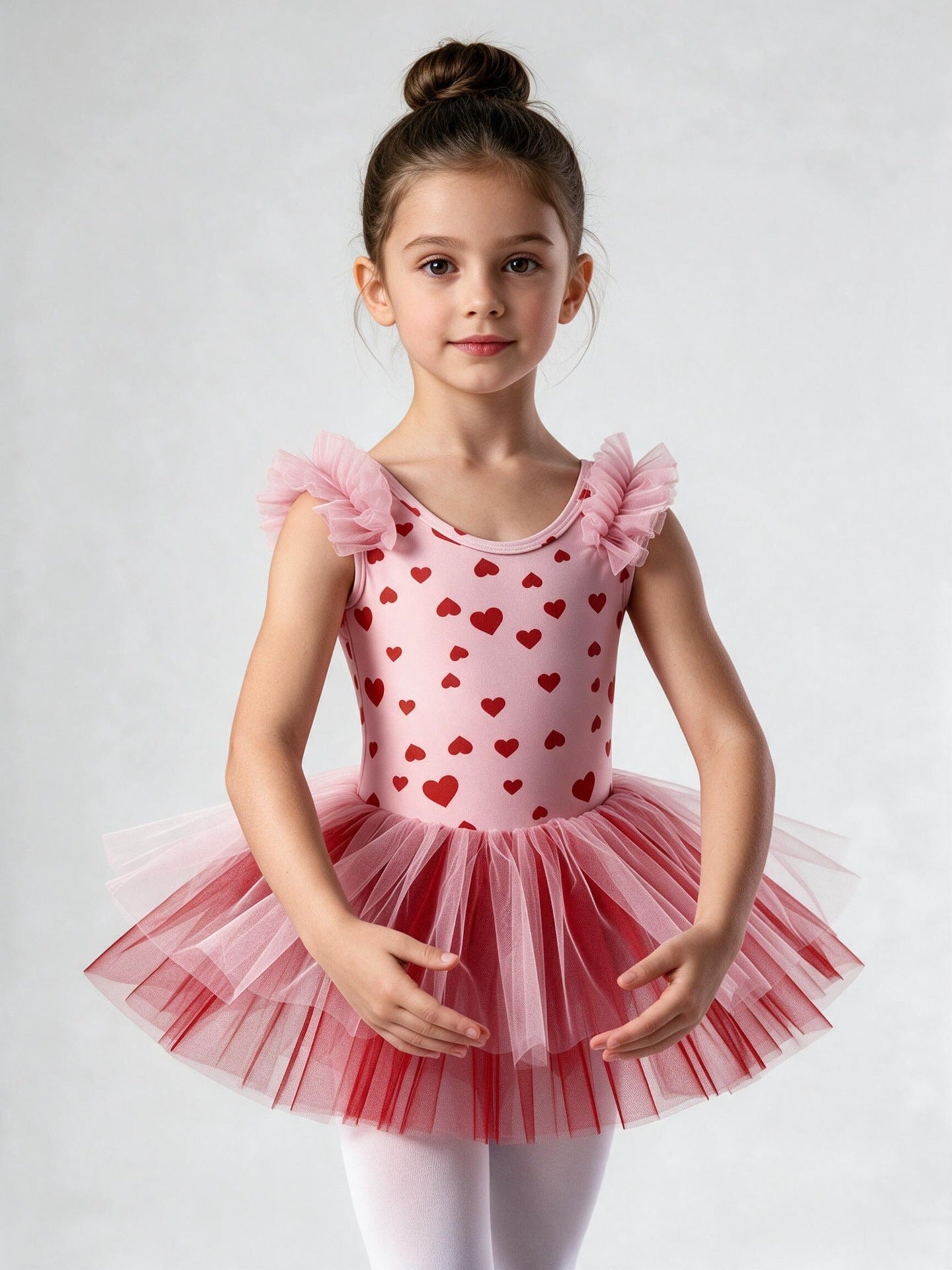 Brelis Heart Print Tutu Dress