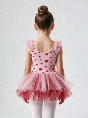 Brelis Heart Print Tutu Dress