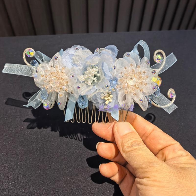Dorienne Floral Crystal Hair Comb