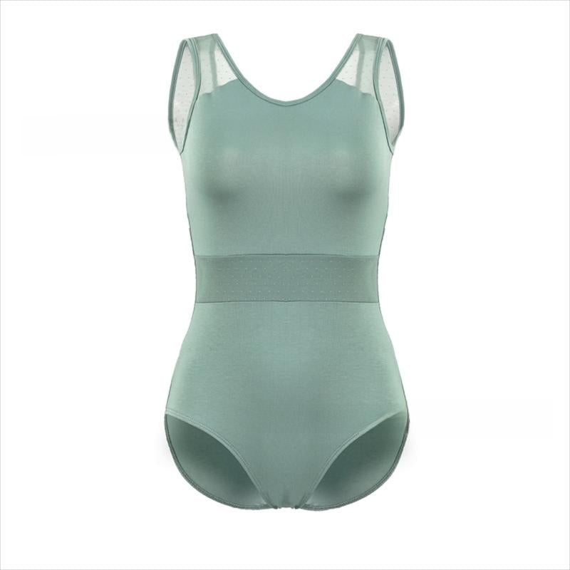 Fayrina Star Mesh Panel Sleeveless Leotard