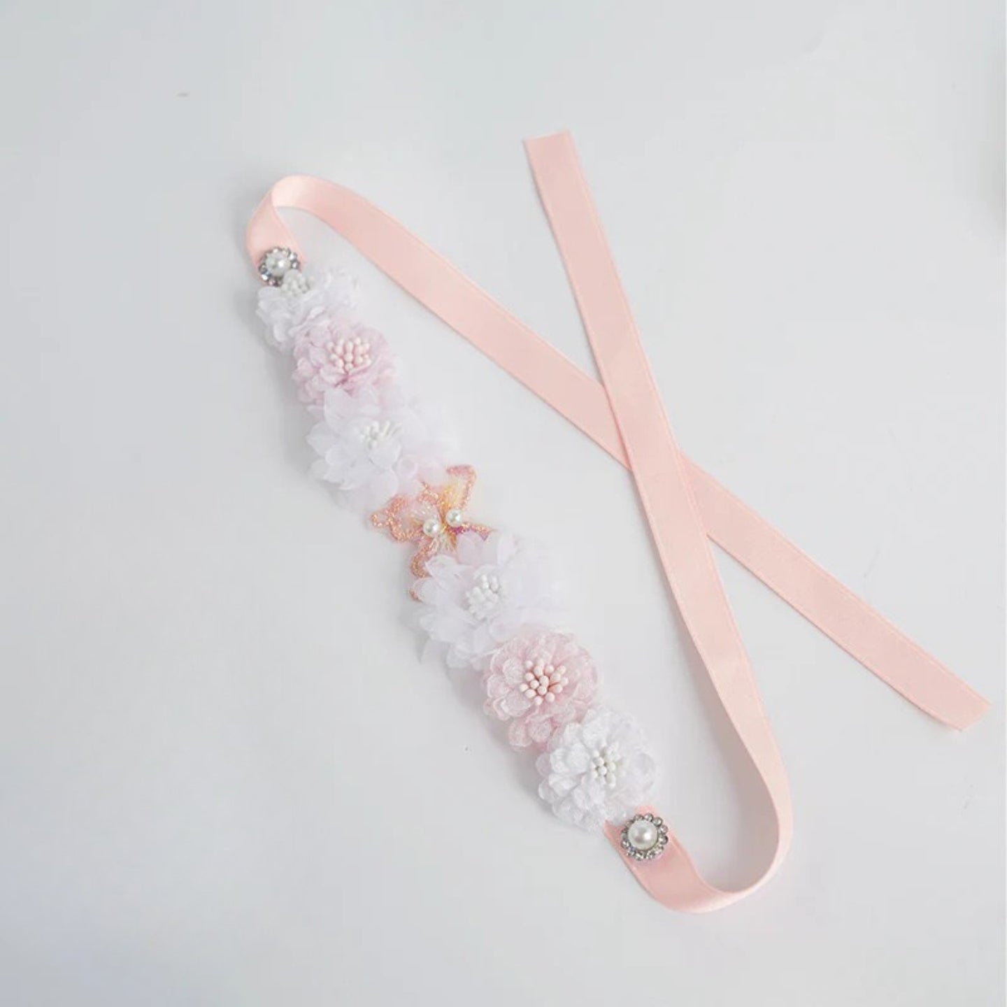 Bloomnova Butterfly Floral Ribbon Headband