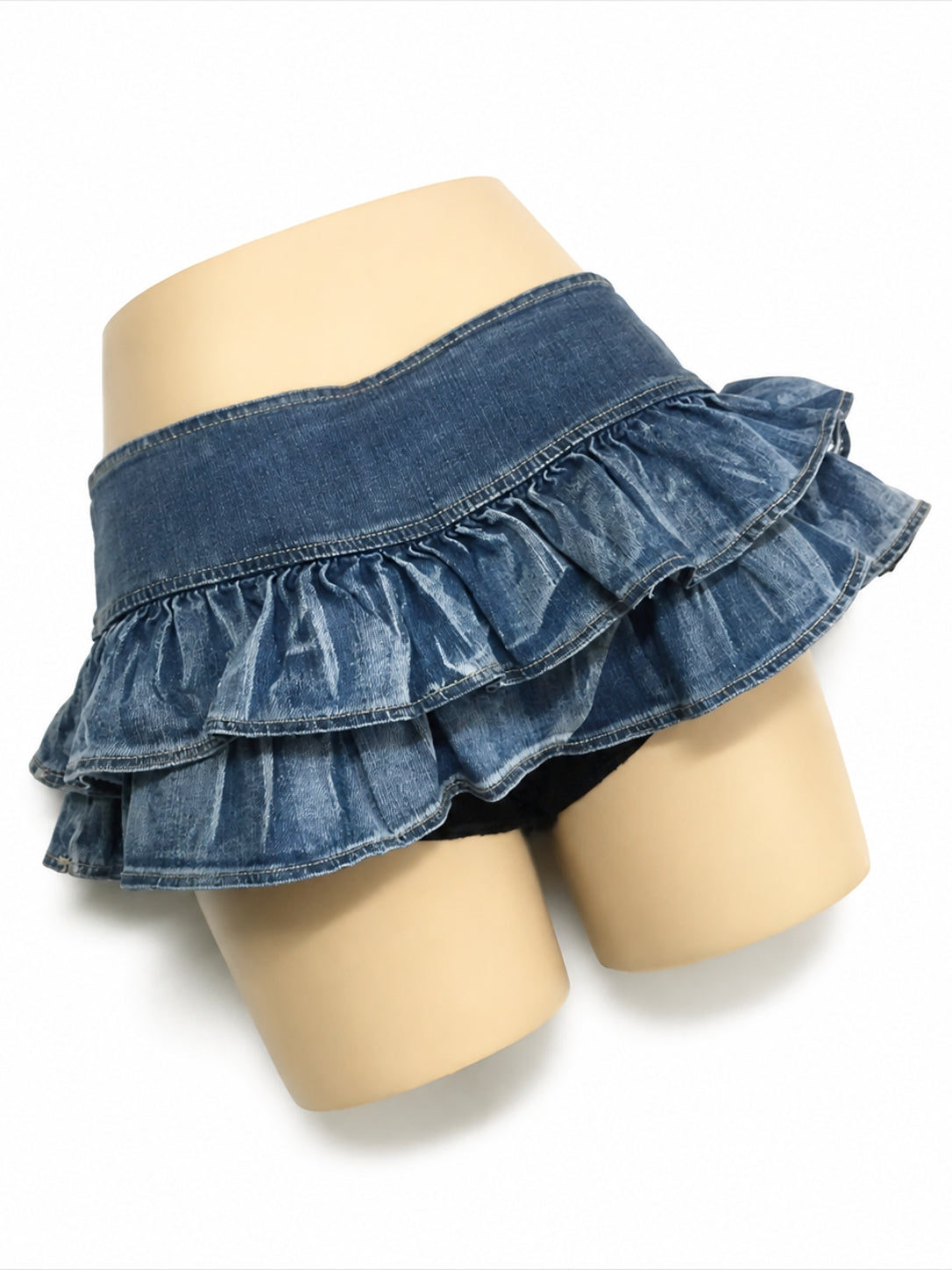 Jorevienne Ruffle Denim Skort