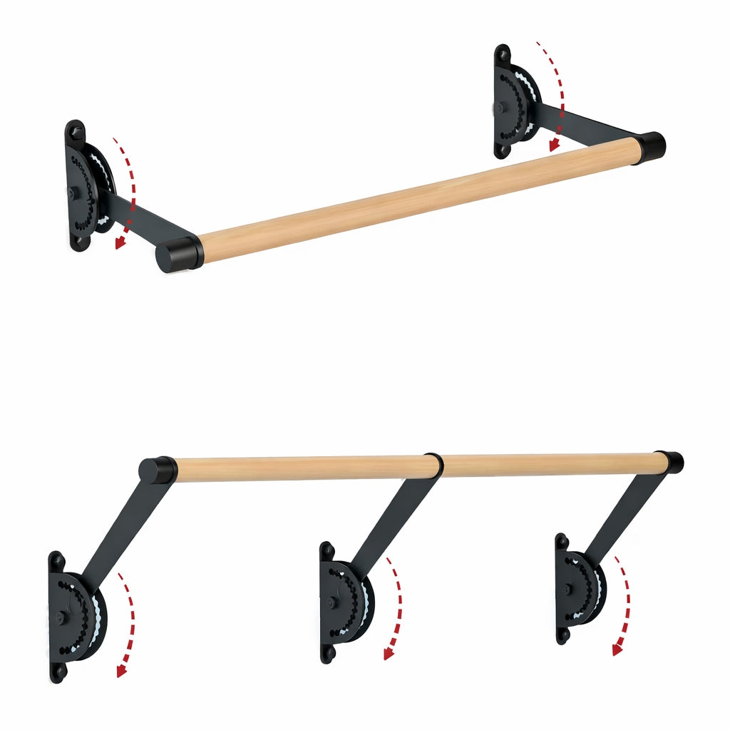 Noir Adjustable Wall-Mounted Ballet Barre