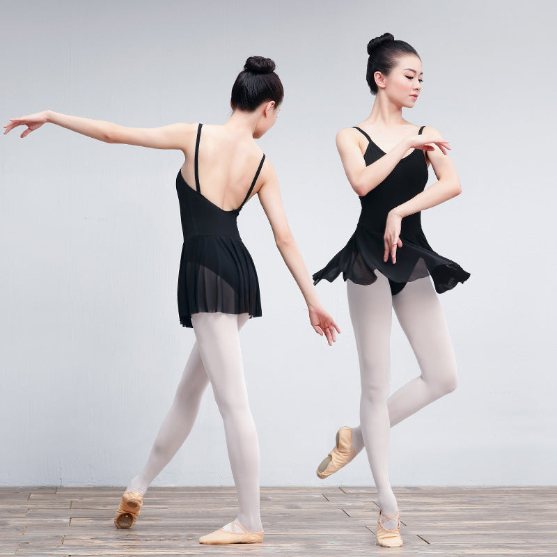 Isa High-Rise Chiffon Skirt Leotard