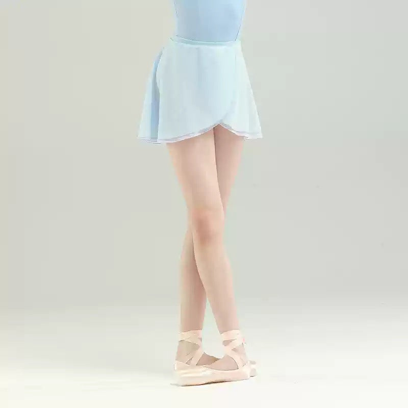 Xelina Double-Layer Mesh Wrap Skirt