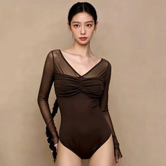 Urinavelle Mesh Sleeve Leotard