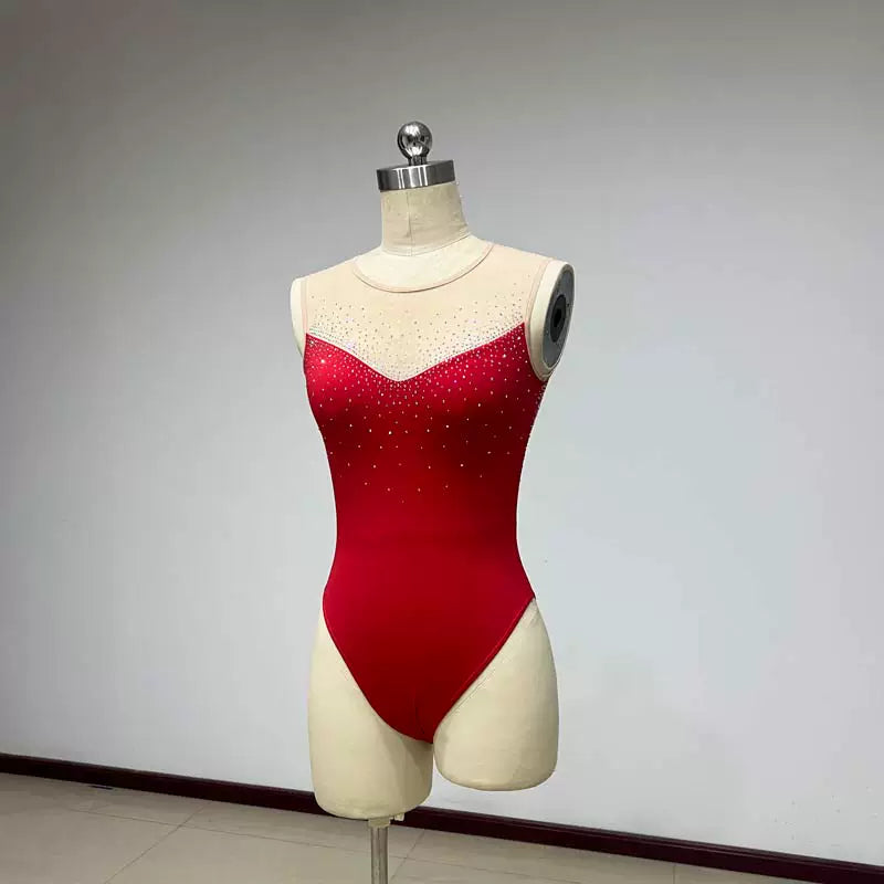 Moryavelle Crystal Mesh High-Rise Leotard