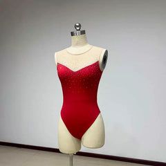 Moryavelle Crystal Mesh High-Rise Leotard