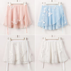 Embroidered Butterfly Dance Mesh Skirt