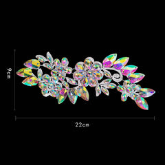 Fynavella Crystal Floral Hair Applique