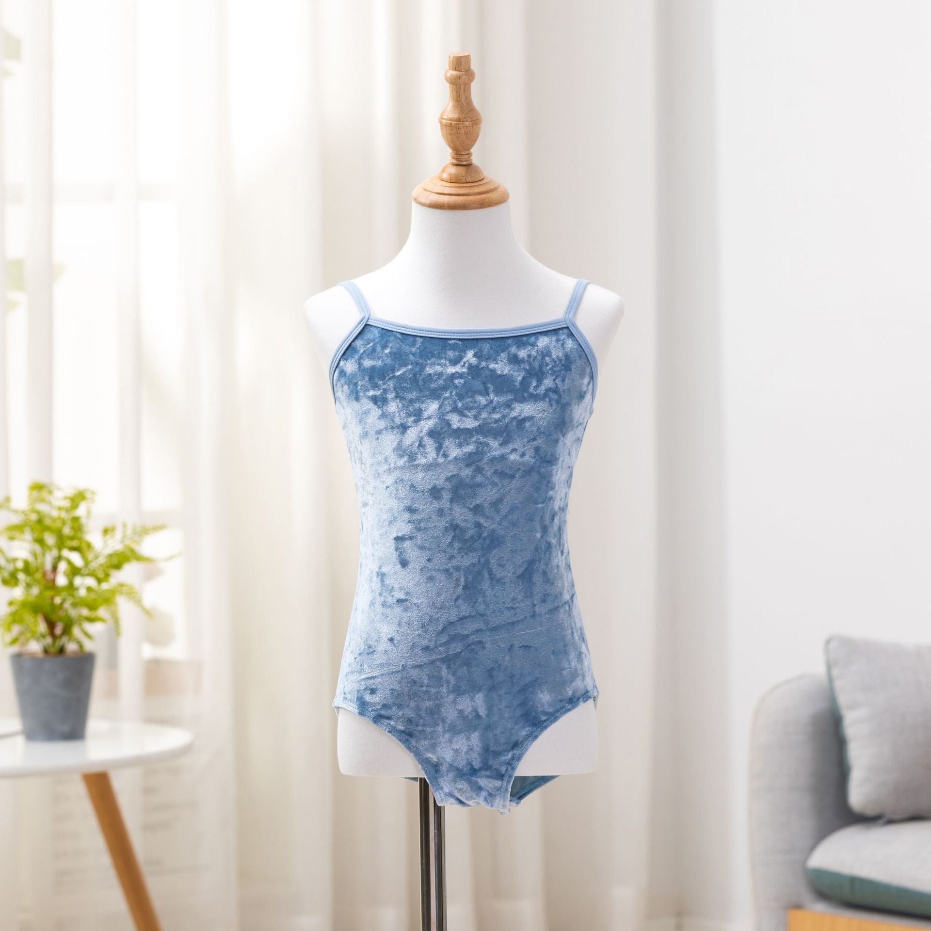 Fairliquea Velvet Strap Training Leotard