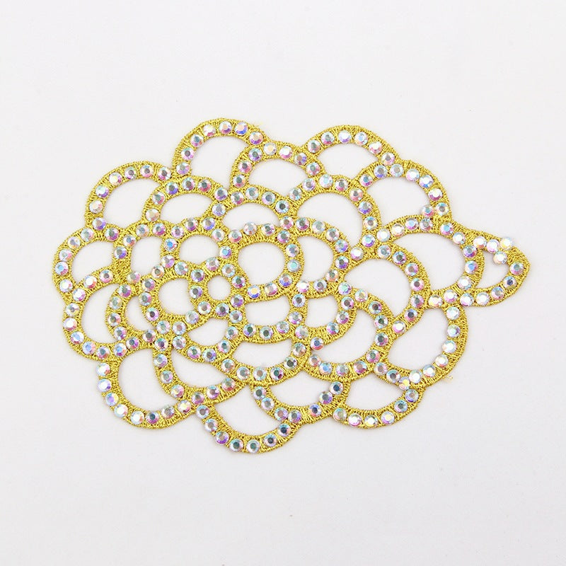 Xelavienne Rhinestone Floral Hair Clip