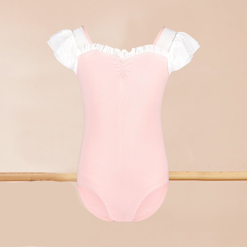 Moondore Double Layer Flutter Sleeve Leotard