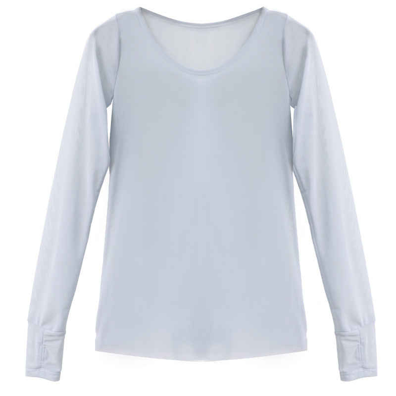 Aldevienne Sheer Sleeve Practice Top