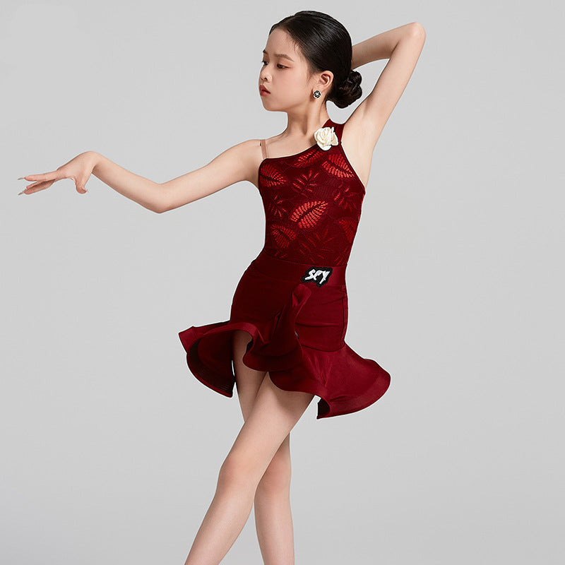 Orina One-Shoulder Ruffle Dance Set