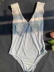 Winslet Lace Collar Sleeveless Leotard
