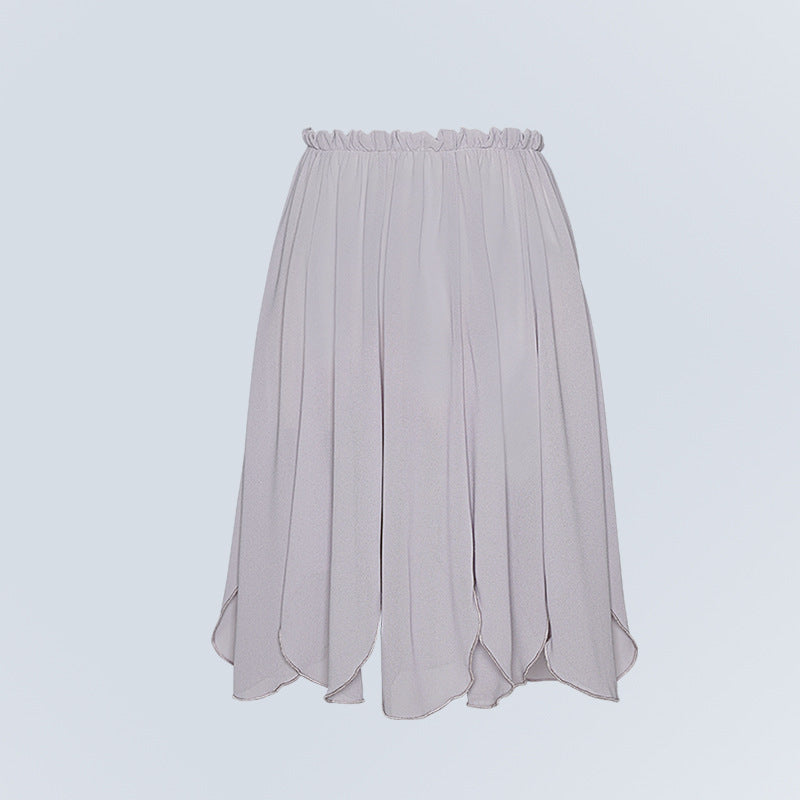 Eulalia Petal Hem Chiffon Dance Skirt