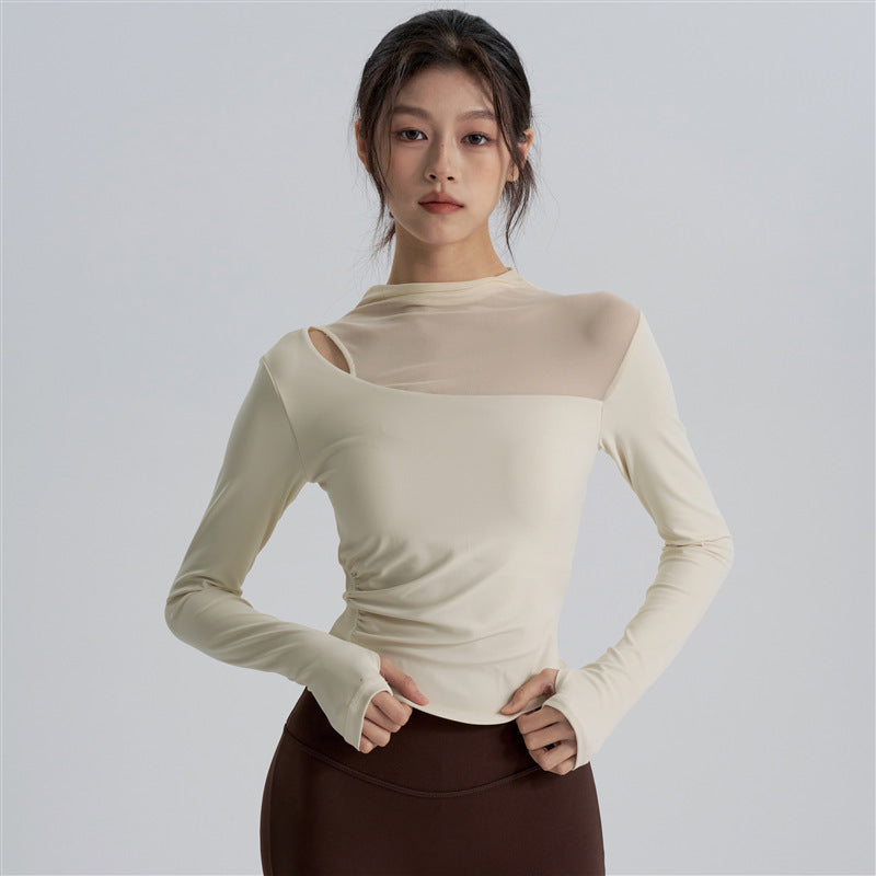 Nyla Mesh Contour Long Sleeve Top