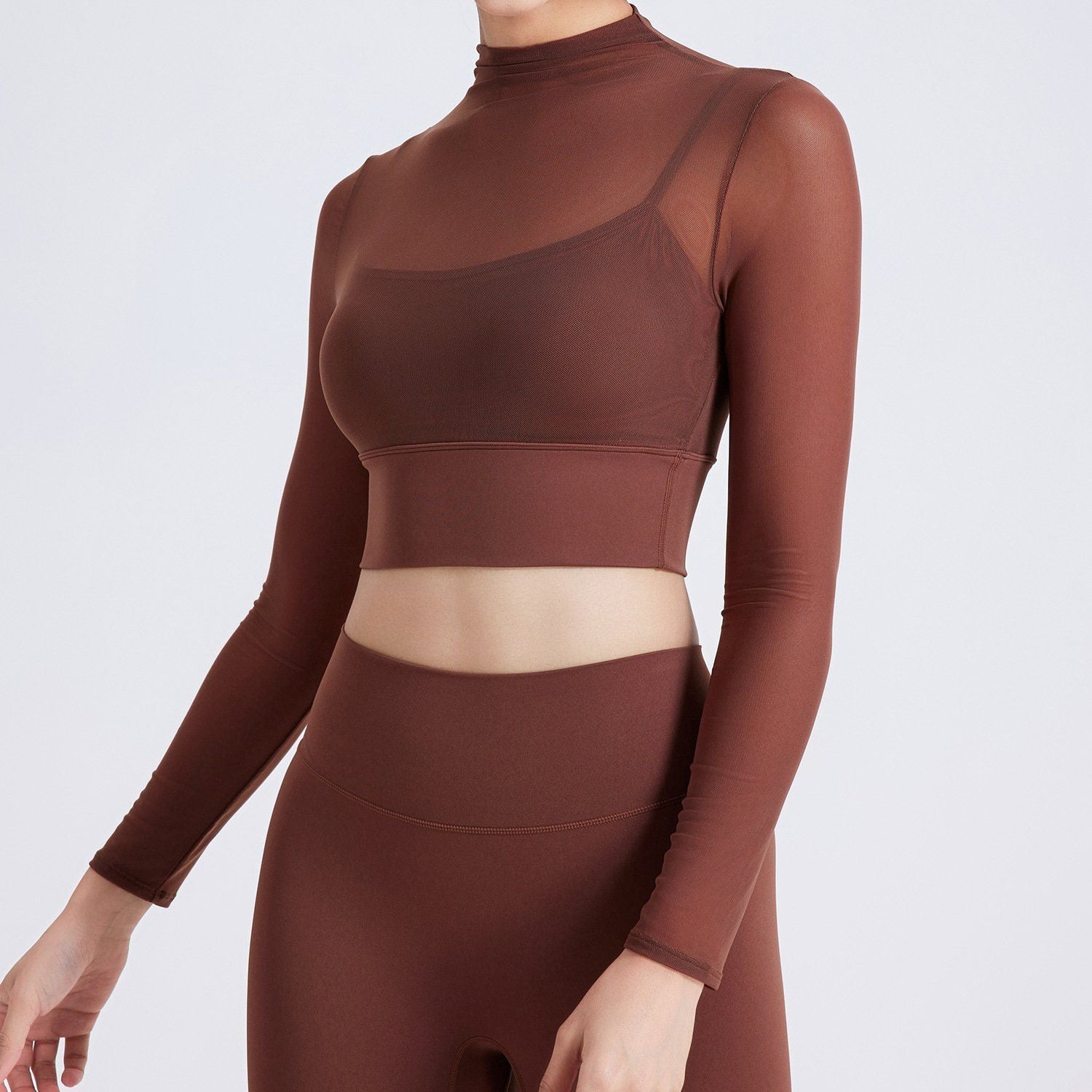 Dalia Mesh Long Sleeve Contour Top