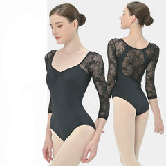 Kallistae Lace Contour Long Sleeve Leotard