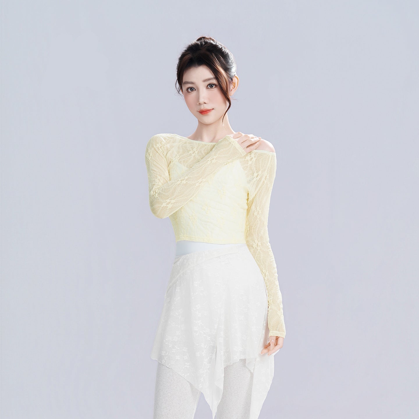 Norina Off-Shoulder Lace Long Sleeve