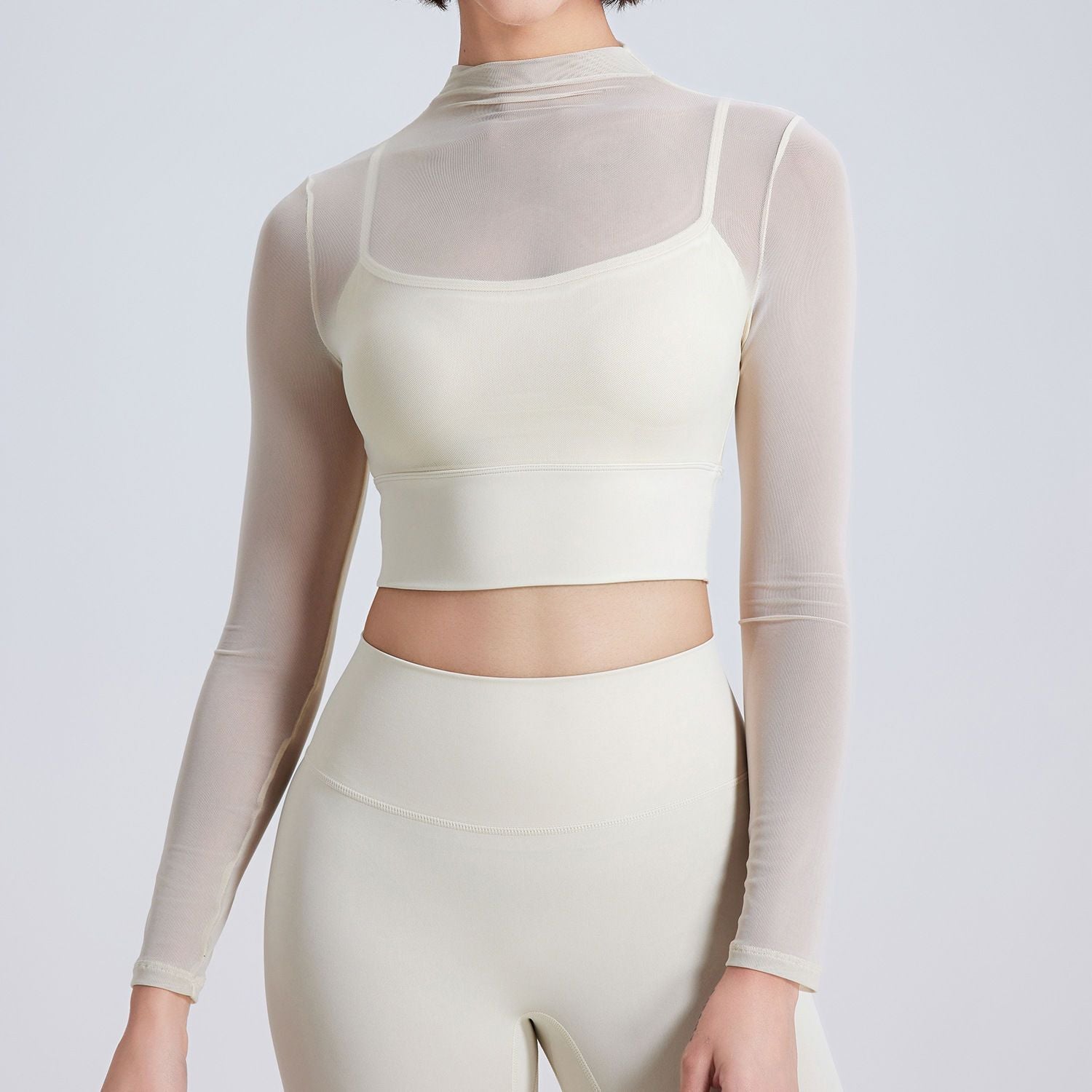 Dalia Mesh Long Sleeve Contour Top