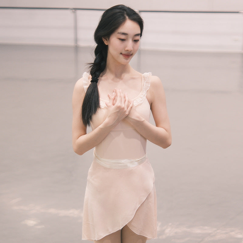 Carina Mesh Wrap Leotard with Skirt