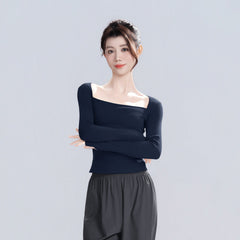 Belvoria Square Neck Long Sleeve Top