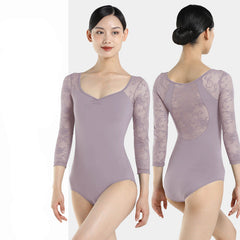 Kallistae Lace Contour Long Sleeve Leotard