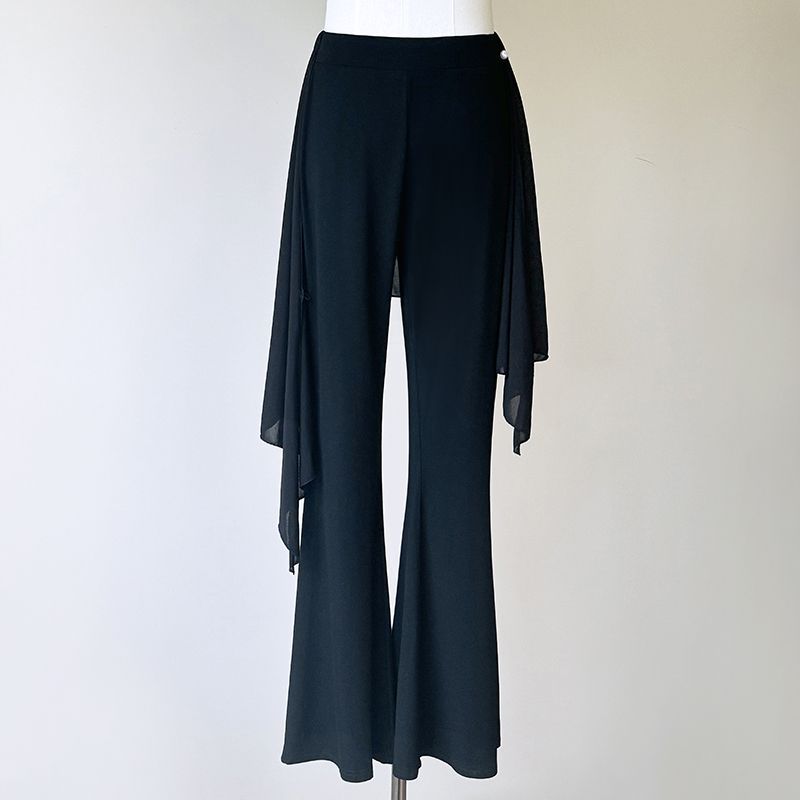 Joresta Micro-Flared Pants with Skirt Overlay