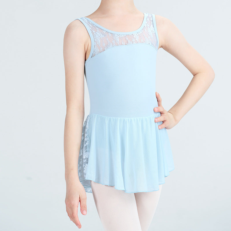 Starori Lace Mesh Wide Strap Leotard