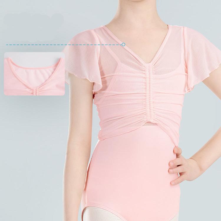 Petalorin Mesh Ruched Practice Blouse
