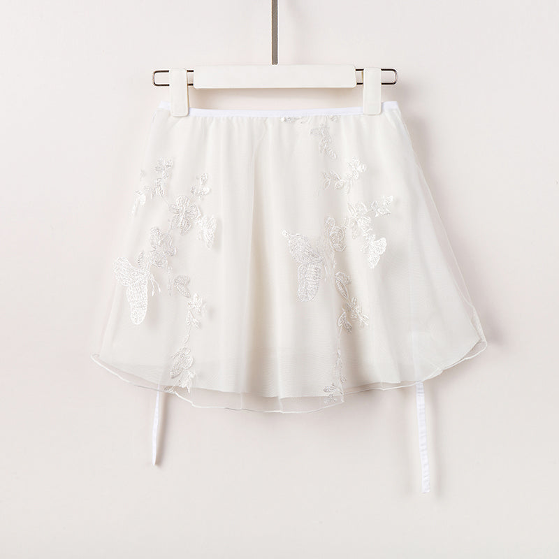 Embroidered Butterfly Dance Mesh Skirt