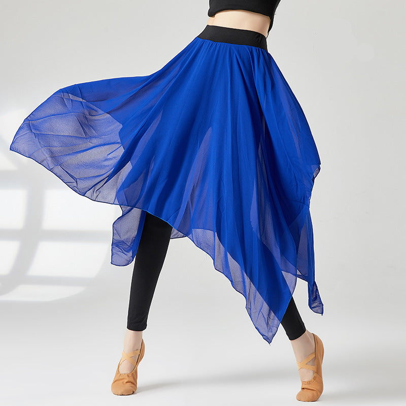 Elyvoria Chiffon Asymmetrical Overlay Skirt