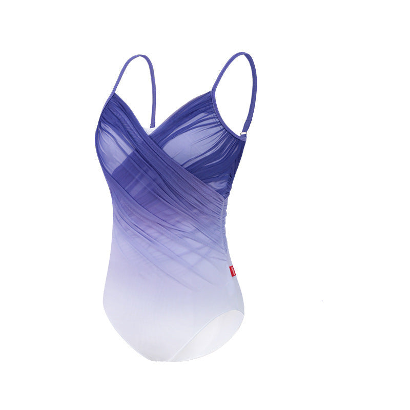 Ravella Cross-Pleated Camisole Leotard