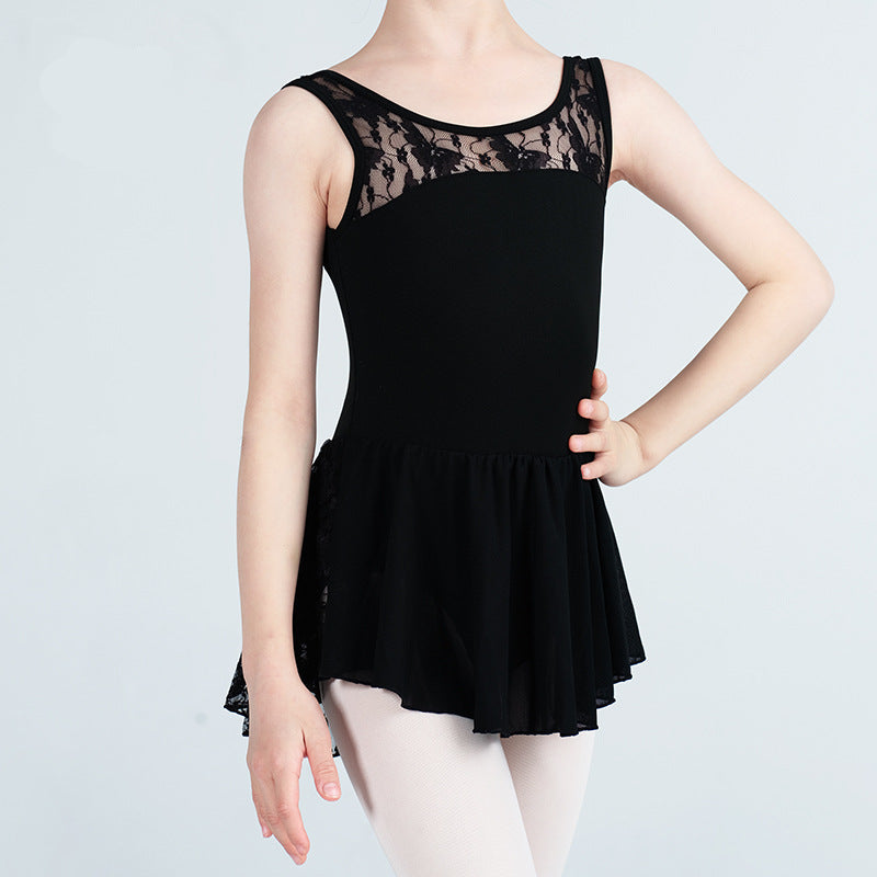 Starori Lace Mesh Wide Strap Leotard