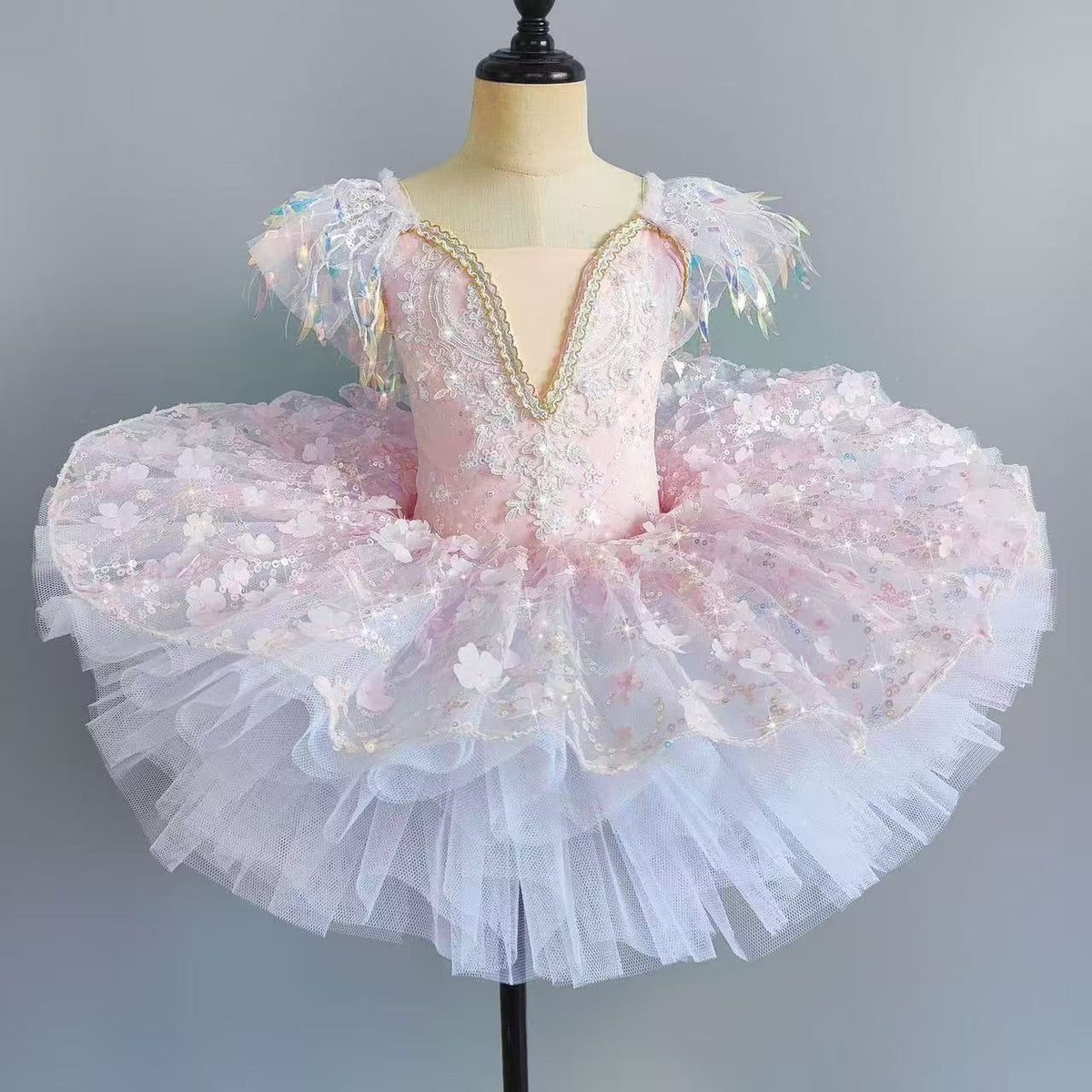 Elvia Feathered Tulle Tutu Dress