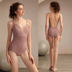 Tavisse Sculpt Mesh Panel Camisole Leotard