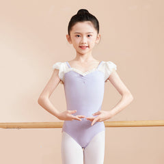 Moondore Double Layer Flutter Sleeve Leotard