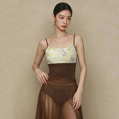 Siravelle Printed Strap Leotard