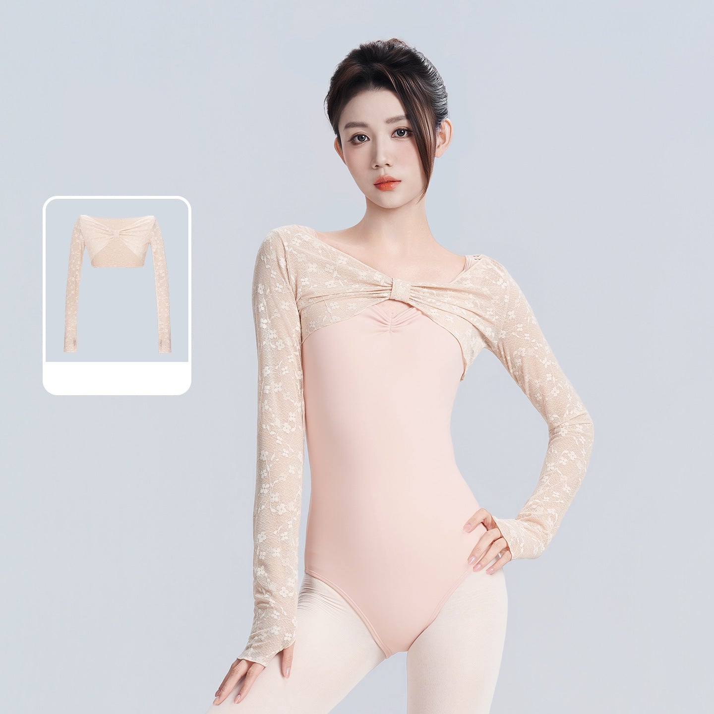 Neriah Lace Twist Long Sleeve Top