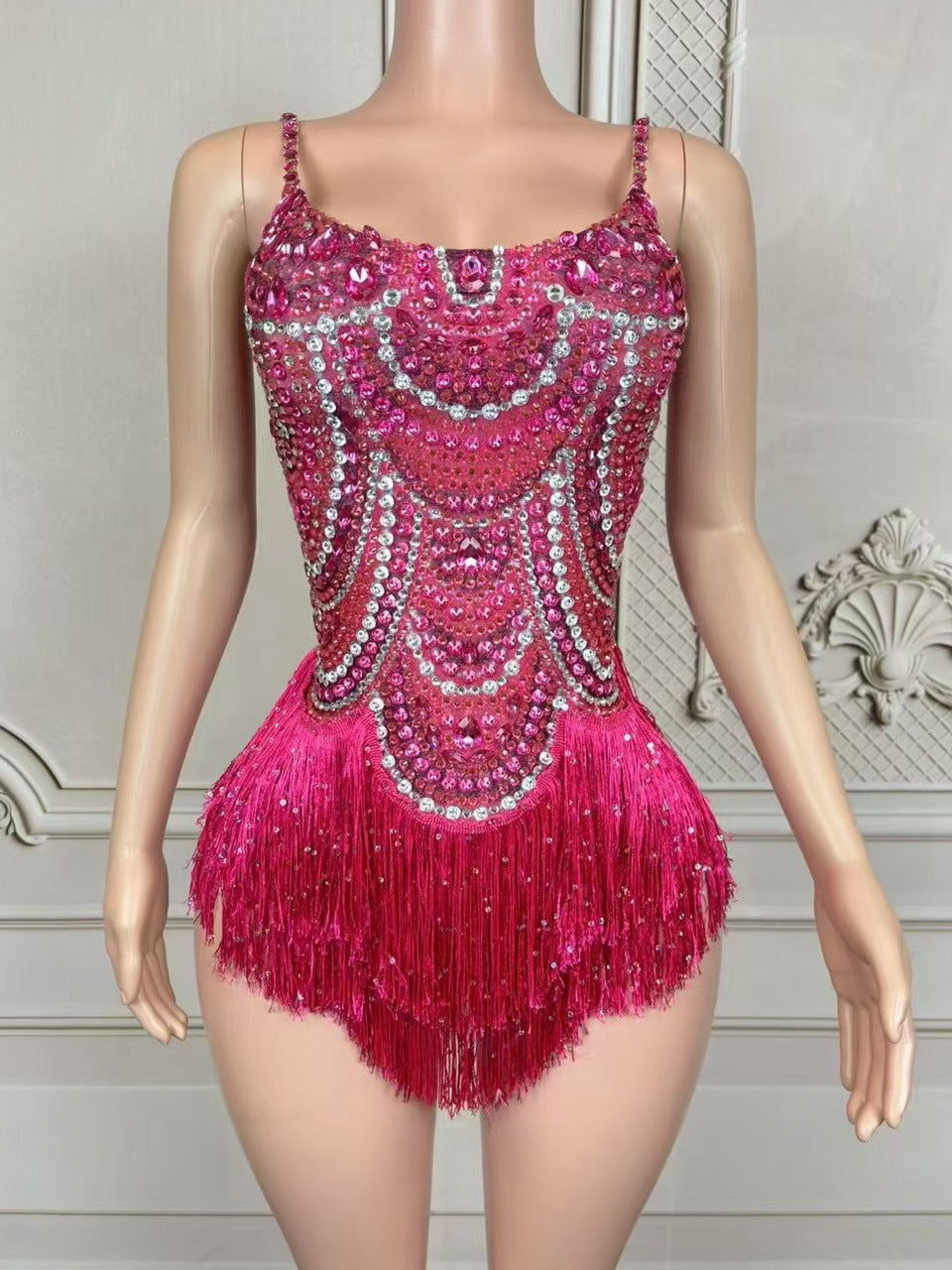 Telavienne Crystal Fringe Bodysuit