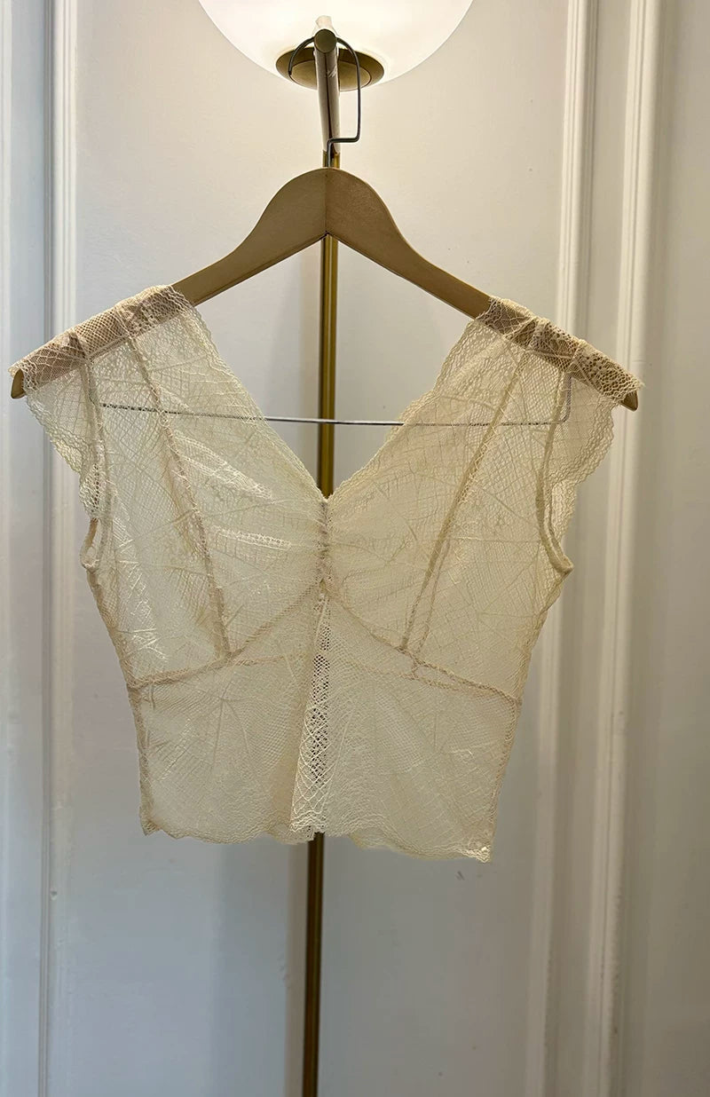 Noryavella Lace Mesh Blouse