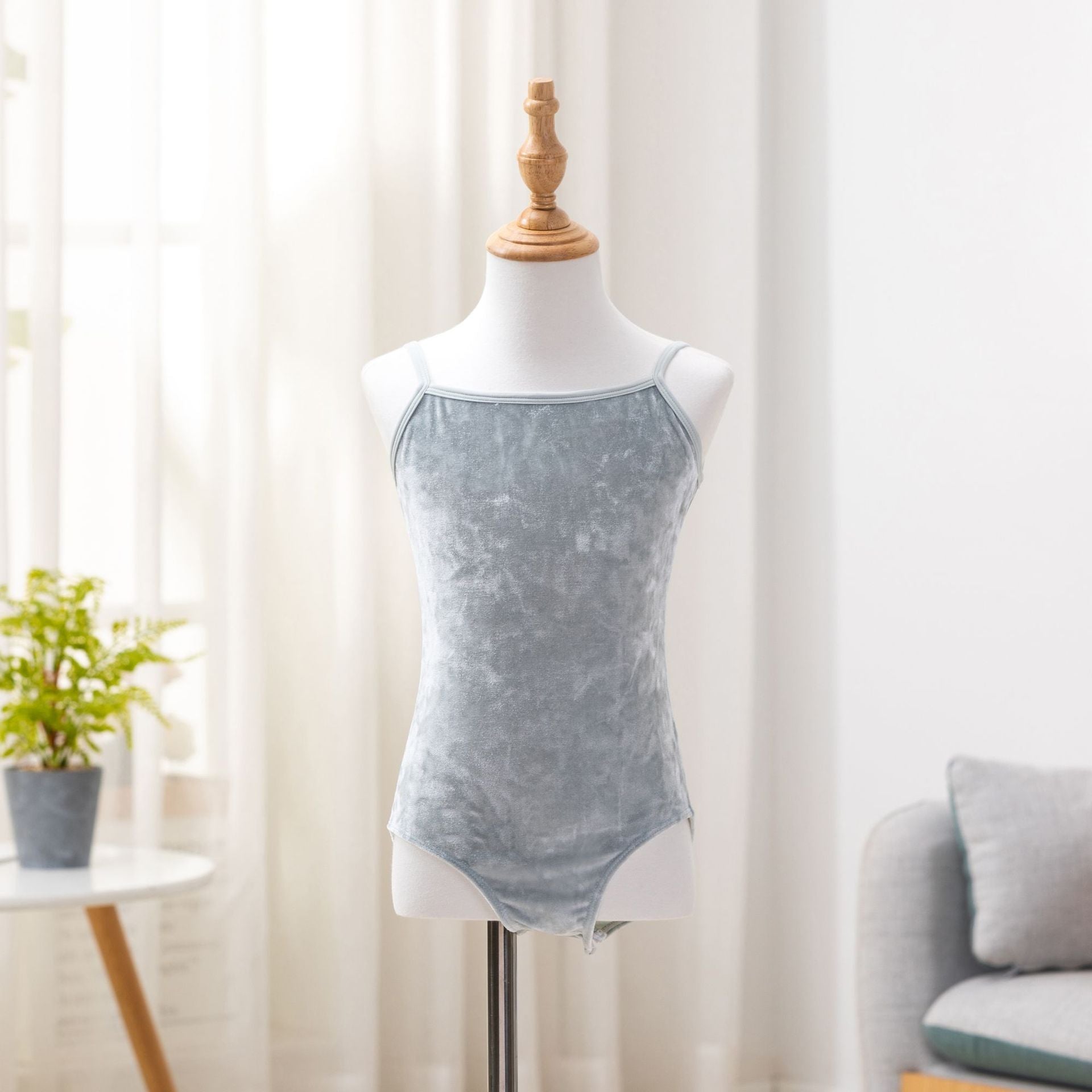 Fairliquea Velvet Strap Training Leotard