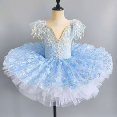 Elvia Feathered Tulle Tutu Dress