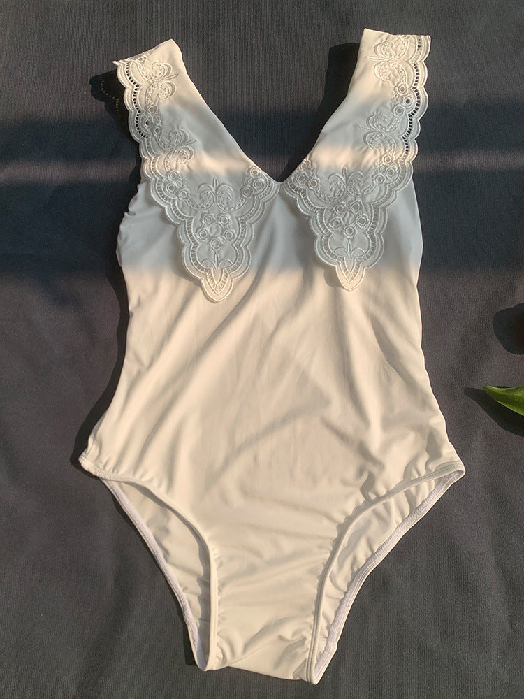 Winslet Lace Collar Sleeveless Leotard