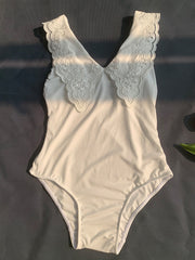 Winslet Lace Collar Sleeveless Leotard